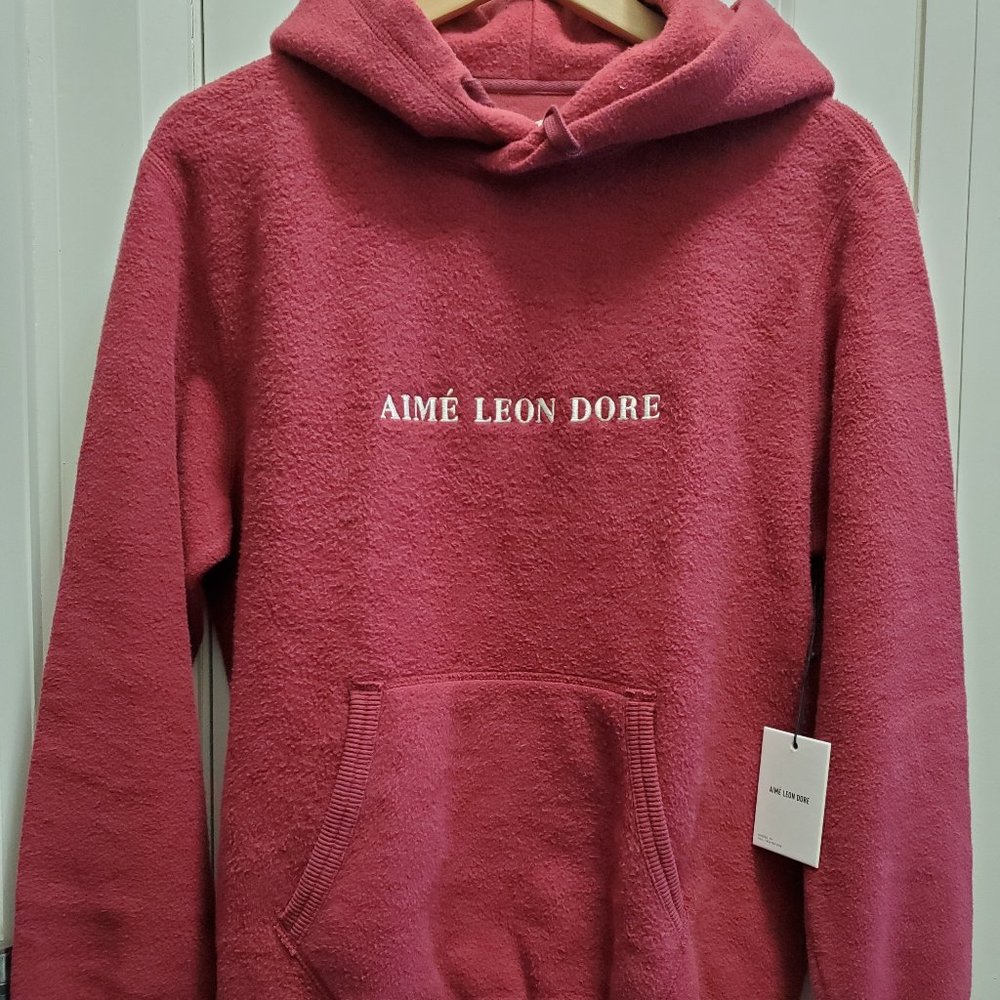 Aime Leon Dore Burgundy Hoodie Jacket XS